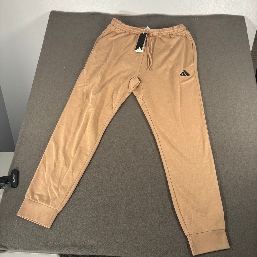 Adidas M Feelcozy Pants Men Size LT Warm Sandstone Joggers JX5665